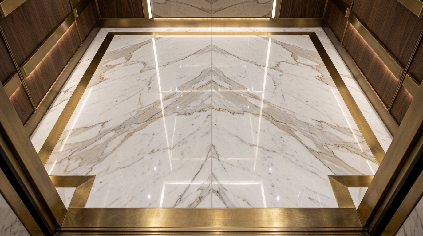 KJ-22 • Natural Calacatta White Marble Slab