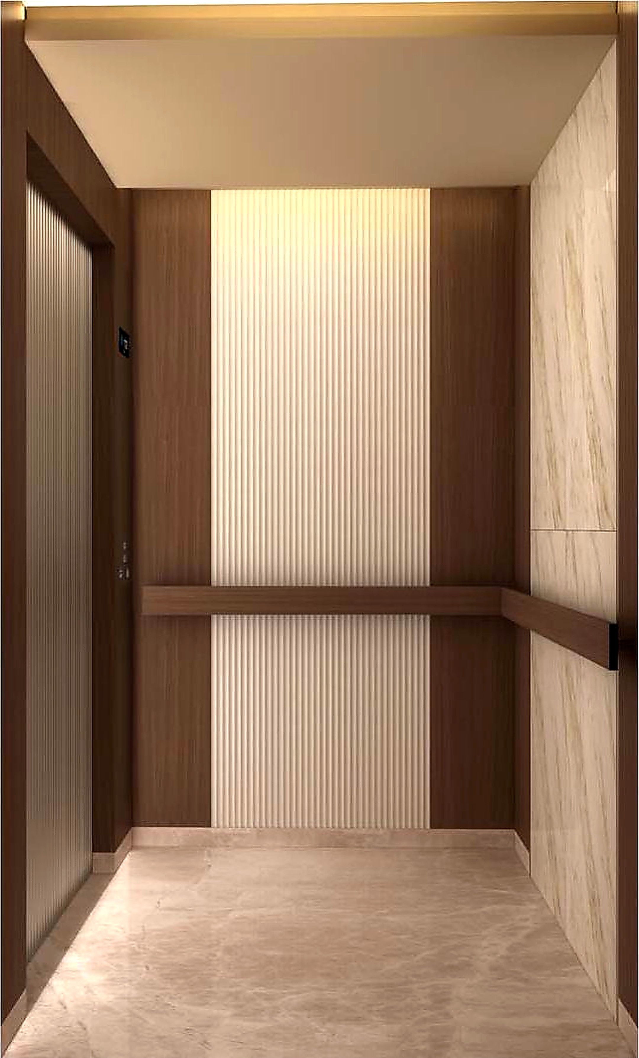 KJ-14 • American Walnut Veneer & Etched Hairline Steel